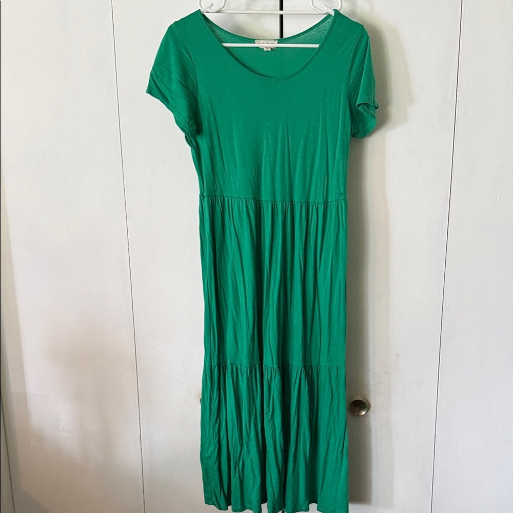 See You Monday Vibrant Green Midi Dress